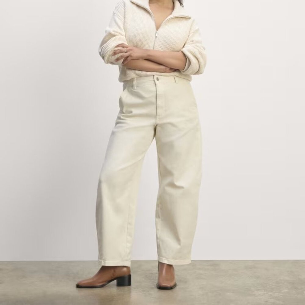 Everlane Women's Utility Curve Pant Bone in Size 8